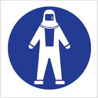 &eacute;tiquettes avec pictogramme Right to Know - Combinaison pleine protection, Vinyle, Feuille, 1-1/4" lo x 1-1/2" la Planification Entrepots Molloy