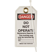 Lockout Tags, Plastic, 3" W x 5-1/2" H, English Planification Entrepots Molloy