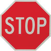 Panneau de signalisation à deux côtés « Stop/Slow », 18" x 18", Aluminium, Anglais SO101 | Planification Entrepots Molloy