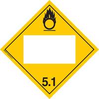 Plaque-&eacute;tiquette TMD oxidant, Vinyle adh&eacute;sif Planification Entrepots Molloy