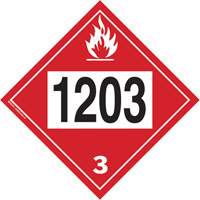 Plaque-étiquette TMD 1203 pour liquide inflammable essence & essence-alcohol, Plastique SS828 | Planification Entrepots Molloy