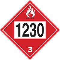 Plaque-étiquette TMD 1230 pour méthanol, Plastique SS829 | Planification Entrepots Molloy