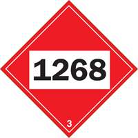 Plaque-étiquette TMD 1268 pour distillats de pétrole, Plastique SS833 | Planification Entrepots Molloy