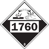 Plaque-étiquette TMD 1760 pour matériaux corrosifs phosphate d'aluminium, Plastique SS837 | Planification Entrepots Molloy