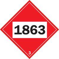 Plaque-étiquette TMD 1863 pour liquide inflammable carburant aviation, Plastique SS840 | Planification Entrepots Molloy