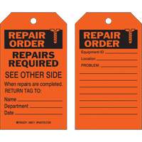 Étiquette pour les réparations de sécurité, Polyester, 4" la x 7" h, Anglais SX420 | Planification Entrepots Molloy