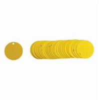 Blank Round Valve Tags, Aluminum, 1.5" dia Planification Entrepots Molloy