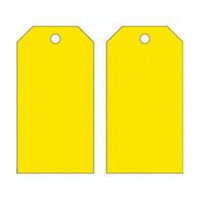 Blank Accident Prevention Tags, Metal, 3" W x 5-3/4" H Planification Entrepots Molloy