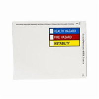 Laser Printable Right-to-Know Labels, Vinyl, Sheet, 10" L x 7" W SY722 | Planification Entrepots Molloy
