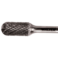 Double Cut Cylindrical Round Nose Carbide Burr, 1/2" Dia., 1" Depth of Cut Planification Entrepots Molloy