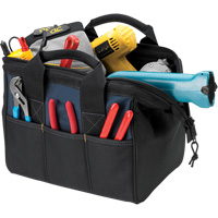 BIGMOUTH&reg; Tool Bag, Polyester, 23 Pockets, Black Planification Entrepots Molloy