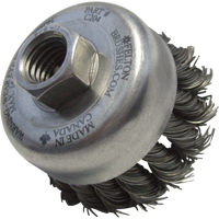 Knotted Wire Wheel Cup Brushes, 4" Dia. x 5/8"-11 Arbor Planification Entrepots Molloy