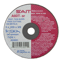 Cut-Off Wheel (A36T), 3" x 0.035", 3/8" Arbor, Type 1, Aluminum Oxide, 25000 RPM Planification Entrepots Molloy