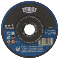 Disque de coupe, 5" x 1/16", Arbre de 7/8", Type 27, Oxyde d'aluminium, 12250 Tr/min Planification Entrepots Molloy