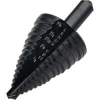 #12 Step Drill Bit, 7/8" - 1-3/8" , 3/8" Increments, High Speed Steel Planification Entrepots Molloy