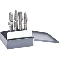 Jeu de fraises en carbure &agrave; double coupe, 8 morceaux Planification Entrepots Molloy