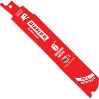 Lame de scie alternative de s&eacute;rie moyenne pour le m&eacute;tal, Bim&eacute;tal, 14-18 Dents par pouce, 6" lo x 1" la Planification Entrepots Molloy