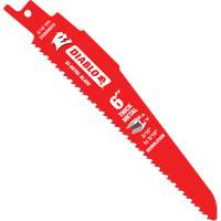 Lame de scie alternative pour la d&eacute;molition et les m&eacute;taux &eacute;pais, Bim&eacute;tal, 8-10 Dents par pouce, 6" lo Planification Entrepots Molloy