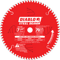 Lame de scie &agrave; d&eacute;couper Steel Demon, 7-1/4", 70 dents, Pour M&eacute;tal Planification Entrepots Molloy