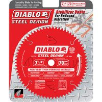 Lame de scie &agrave; d&eacute;couper Steel Demon, 7-1/4", 70 dents, Pour M&eacute;tal Planification Entrepots Molloy