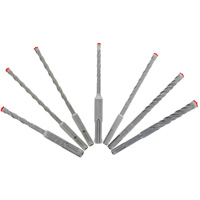 Jeu de forets pour marteau &agrave; t&ecirc;te enti&egrave;rement au carbure &agrave; 4 couteaux SDS-Plus Rebar Demon, 7 morceaux, Carbure Planification Entrepots Molloy