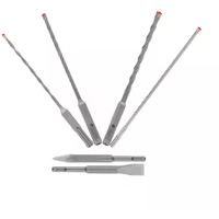 Jeu de forets et burins pour marteau &agrave; t&ecirc;te enti&egrave;rement au carbure &agrave; 4 couteaux SDS-Plus Rebar Demon, 6 morceaux, Carbure Planification Entrepots Molloy