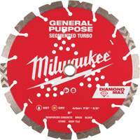 Diamond Max Segmented Turbo Saw Blade, 9", Metal/Stone/Concrete/Ductile Iron/Cement/Non-Ferrous/Brick/Fibre Cement/Tile/Asphalt Use Planification Entrepots Molloy