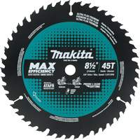 Lame de scie &agrave; onglets &agrave; rendement maximal avec embout carbure, 8-1/2", 45 dents, Pour Bois Planification Entrepots Molloy