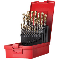 Jobber Length Drill Bit Set, 25 Pieces, High Speed Steel Planification Entrepots Molloy