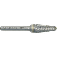 L4-D JET-KUT&reg; Taper Shape Burr with Radius End, 1/4" Dia., 1/4" Shank, 1-1/8" Depth of Cut Planification Entrepots Molloy