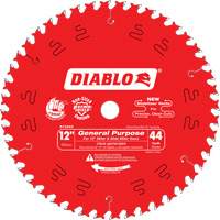 Lames de scie - Usage universel, 12", 44 dents, Pour Bois Planification Entrepots Molloy