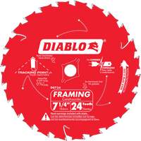 Lame de scie &agrave; charpente, 7-1/4", 24 dents, Pour Bois Planification Entrepots Molloy