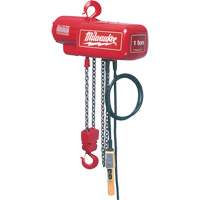 Electric Chain Hoist, 10' Lift, 2000 lbs. (1 tons) Capacity, 16 FPM Planification Entrepots Molloy