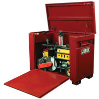 High-Capacity Drop-Front Chest, 60" x 31" x 45", Steel, Red Planification Entrepots Molloy