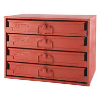 Compartment Rack With 4 Compartment Boxes, 4 Slots, 20-1/2" W x 12-1/2" D x 14-5/8" H, Red TEQ520 | Planification Entrepots Molloy