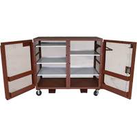 Armoire mobile en treillis, Acier, 49 pi³, Rouge Planification Entrepots Molloy