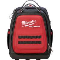 Sac &agrave; dos Packout, 15-3/4" lo x 11-4/5" la, Noir/Rouge, Balistique Planification Entrepots Molloy
