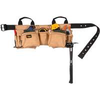 Carpenter's Tool Belt, Leather, Tan Planification Entrepots Molloy
