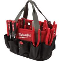 Utility Oval Bag, Ballistic Nylon, 24 Pockets, Black/Red Planification Entrepots Molloy