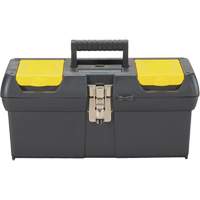 2000 Series Tool Box with Tray, 16" W x 7-1/10" D x 8-1/10" H, Black/Yellow Planification Entrepots Molloy