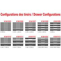 Coffre &agrave; outils mobile avec tiroirs, 8 tiroirs, 22-4/5" la x 15" p x 18" h, Noir Planification Entrepots Molloy