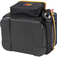 Molded Base Electrical/HVAC Tool Carrier, Ballistic Polyester, 20 Pockets, Black/Blue Planification Entrepots Molloy