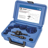 Coffret de scies-cloches haut de gamme pour &eacute;lectriciens, 8 morcea Planification Entrepots Molloy
