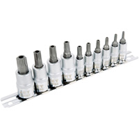 Jeu de douilles antiviol TORX 1/4" & 3/8" SS1438-10TB 10 mcx Planification Entrepots Molloy
