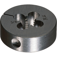 Round Adjustable Die, Bright Finish, 9/16"-18 Thread, High Speed Steel Planification Entrepots Molloy
