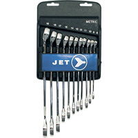 Fully Polished Long Pattern Combination Wrench Set, Combination, 11 Pieces, Metric Planification Entrepots Molloy