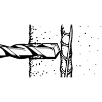 Coupe-barres d'armature rotatifs, 3/8", Tige SDS-Plus, Carbure Planification Entrepots Molloy