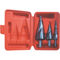 Step Drill Set, 3 Pieces, High Speed Steel Planification Entrepots Molloy