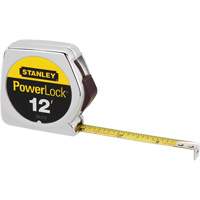 Ruban &agrave; mesurer PowerLock, 1/2" x 12', Marques de goujon Imp&eacute;rial Planification Entrepots Molloy