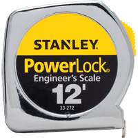 Ruban &agrave; mesurer PowerLock, 1/2" x 12', Marques de goujon Imp&eacute;rial Planification Entrepots Molloy